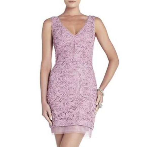 BCBG LAVENDER V NECK MARISSA DRESS - Picture 3 of 11